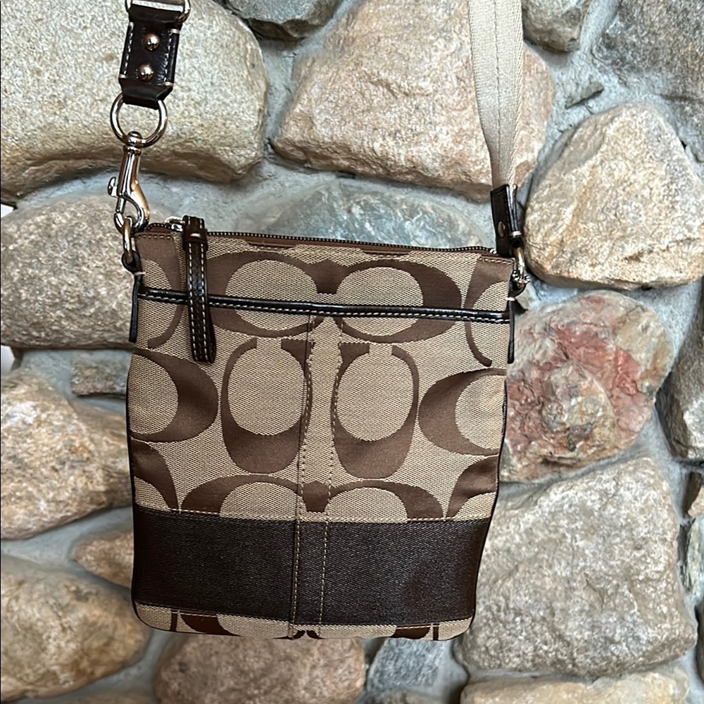 Coach Signature Crossbody Bag - Brown